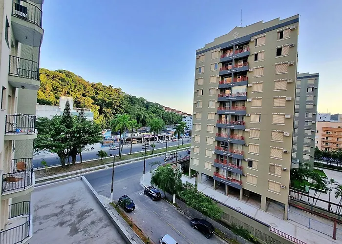 01 dorm próx de tudo, Wi-Fi Rápido, Varanda, Piscina Guarujá